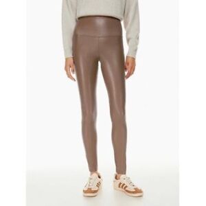 Wilfred Daria Tan Faux Leather Leggings Size S